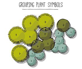 Lisa Orgler Design: HOW TO GROUP PLANT SYMBOLS Landscaping Rocks, Landscape Design Drawings, Landscape Architecture Drawing, Garden Workshops, Planting Plan, Permaculture Design, Landscape Sketch, Garden Design Plans, Landscape Design Plans