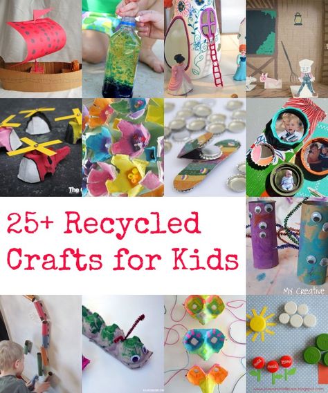 A super fun collection of recycled crafts for kids...you probably already have the supplies in your recycling bin! Don't throw out those craft supplies, make something awesome with them instead. Fun craft ideas for kids and the possibilities are endless. Upcycle Cardboard, Recycled Crafts For Kids, Craft Ideas To Sell, Scratch Book, Ideas To Sell, Recycled Crafts Kids, Arts Club, Earth Day Crafts, Crafts From Recycled Materials