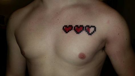 Pixel Heart Tattoo, Pixel Art Tattoo, Minecraft Heart, Heart Tattoo Wrist, Pixel Heart, Awesome Tattoos, Tattoo Inspo, Heart Tattoo, 8 Bit