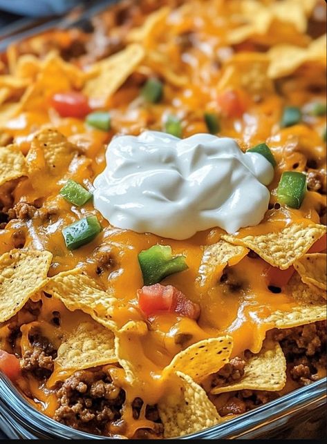 Walking Taco Bake Walking Taco Bake Casserole, Walking Taco Bake With Fritos, Fritos Taco Bake, Dorito Taco Bake, Walking Taco Bake, Classic Beef Stew Recipe, Taco Casserole Bake, Walking Tacos Recipe, Walking Taco Casserole