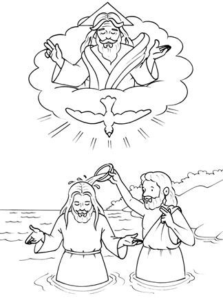 Juan Bautiza a Jesús Daniel In The Lion's Den, Parting The Red Sea, Sons Of Jacob, Sunday School Coloring Pages, Preschool Bible, Coat Of Many Colors, School Coloring Pages, Bible School Crafts, Bible Coloring Pages