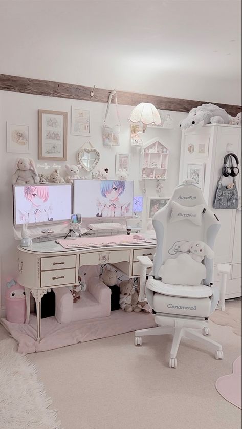 Ram Rem, Gamer Room Decor, Gaming Room Setup, Cute Room Ideas, Dream House Rooms, Gamer Room, Pretty Room, Pc Setup, Game Room Design