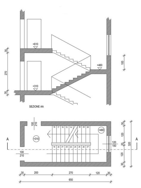 Stair Layout Floor Plans, Arch Stairs, Staircase Plans Layout, Stairs Elevation, Staircase Plan, Stairs Plan, Stairs In Plan Architecture, Stairs Architecture Drawing, Stairs Plan Drawing