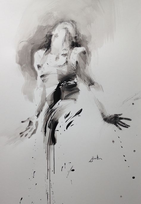 ewa hauton 70x100cm ink on paper Ewa Hauton, Arte Peculiar, Charcoal Art, Soyut Sanat Tabloları, Odaiba, Art Et Illustration, Art And Illustration, Life Drawing, Ink Painting