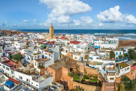 Kasbah of the Udayas. Rabat, Morocco Rabat Morocco, Moroccan Inspiration, Visit Morocco, French Colonial, Beautiful Villages, City Maps, Atlantic Ocean, The Atlantic, Ancient Cities