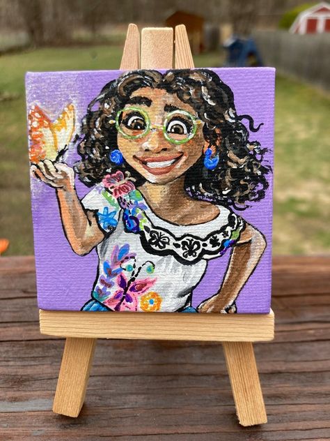 Encanto Painting, Encanto Painting Ideas, Encanto Painting Ideas On Canvas, Disney Encanto Themed Room, Encanto Canvas Painting, Isabella Encanto Drawing, Encanto Disney Mirabel, Kids Room Furniture, Art Birthday Party