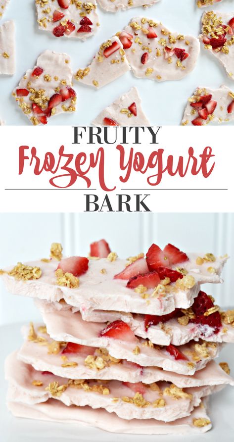 Yogurt Bark Recipe, Snack Sani, Frozen Yogurt Bark, Yogurt Bark, Bark Recipe, Yogurt Recipes, Healthy Snacks Easy, Healthy Delicious, Healthy Sweets