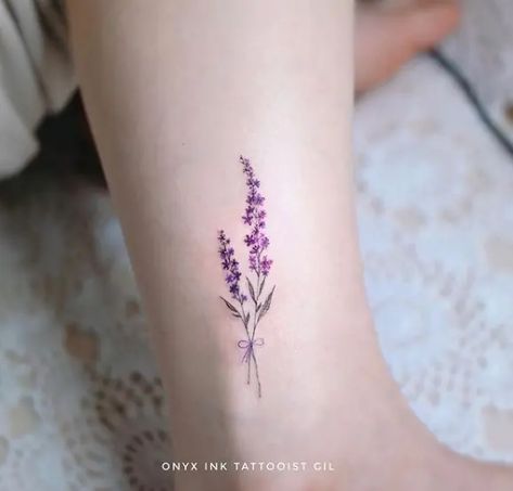 Lilac And Lavender Tattoo, Lavender Bunch Tattoo, Lavender Haze Tattoo, Lavender Bouquet Tattoo, Lavender Sprigs Tattoo, Lilac Tattoos, Lavender Flower Tattoo, Lavender Tattoo Design, Lavender Tattoos