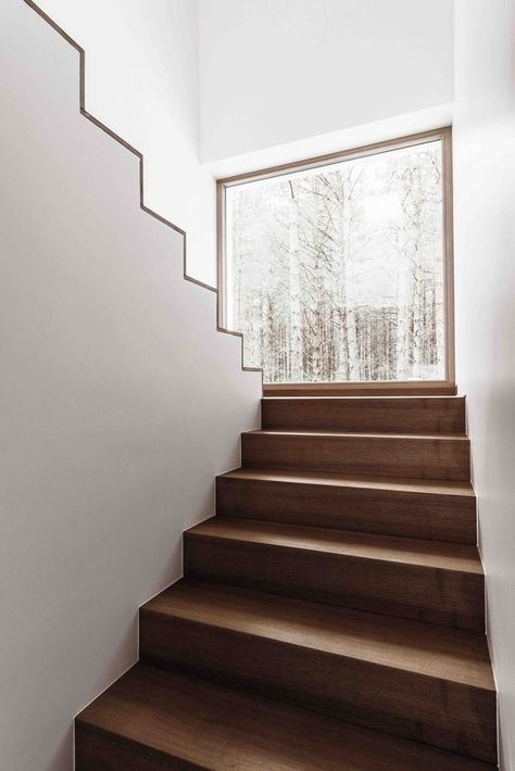 House in Pirita,© Tõnu Tunnel #minimalistarchitecture Architecture Windows, Minimalism Living, Stairs Window, Window Architecture, Stairs Design Interior, Building Stairs, Interior Staircase, Escalier Design, Stairs Architecture