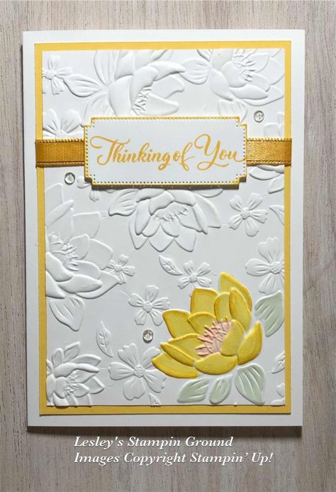 Lesley's Stampin Ground : Layered Florals Embossing Folder Stampin Up Layered Florals 3d, Altenew Daisies 3d Embossing Folder, Stampin Up Magnolia Embossing Folder, Layered Florals Stampin Up Cards, Stampin Up Layered Florals 3d Embossing Folder, Stampin Up Layered Florals Embossing Folder, Layered Florals 3d Embossing Folder, Stampin Up Layered Florals, Su Thank You Cards