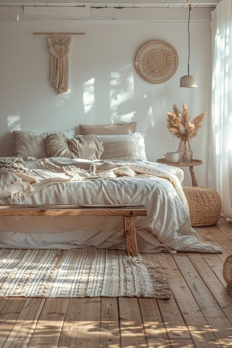 29 Boho Coastal Bedroom Ideas for a Breezy, Beachy Haven 4 Ocean Inspired Bedroom, Boho Coastal Bedroom, Coastal Bedroom Ideas, Boho Beach House, Beach House Bedroom, Coastal Theme, Permanent Vacation, Bedroom Updates, Coastal Boho