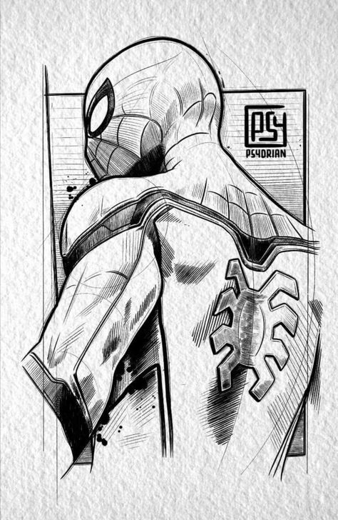 2023 Cars, Spiderman Sketches, Marvel Art Drawings, Avengers Drawings, Comic Art Sketch, Image Spiderman, Drawing Superheroes, Spiderman Drawing, Spiderman Art Sketch