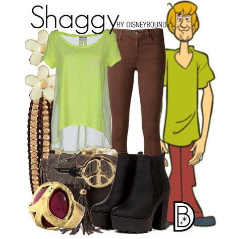 "Shaggy" by leslieakay on Polyvore Shaggy Inspired Outfits, Daria Costume, Happy Halloween Disney, Movie Clothes, Look Disney, Disneybound Outfits, Clothing Closet, Disney Themed Outfits, Halloween Disney