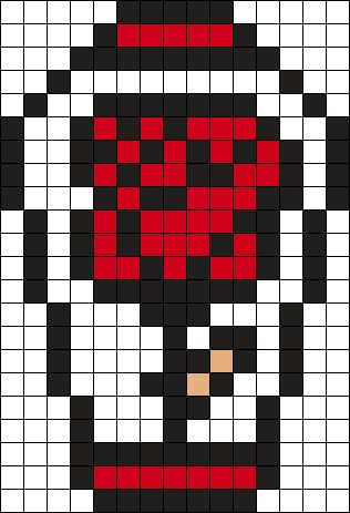 Riddle Rosehearts Twisted Wonderland, Twst Riddle, Riddle Rosehearts, Easy Perler Beads Ideas, Pattern Maker, Kandi Patterns, Bead Sprite, Photo Pattern, Beaded Cross Stitch