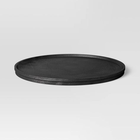 Cast Metal Round Tray - Threshold™: Aluminum Decorative Platter, Not for Food Service | Target