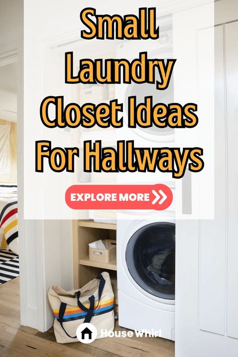 Hallway Laundry Closet Ideas, Laundry Hallway Ideas, Small Laundry Closet Ideas, Ideas For Hallways, Laundry Closet Ideas, Small Laundry Closet, Scented Drawer Liner, Hallway Laundry, Bathroom Shower Organization