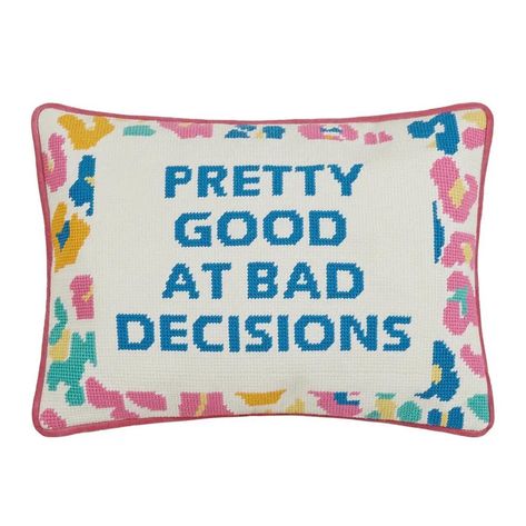 What’s your jam? 1. Pretty Good At Bad Decisions 2. Sassy and Classy 3. Wake Me When I’m Famous 4. I’m Not For Everyone Hooked Pillow, Needlepoint Pillow, Bad Decisions, Candles For Sale, Needlepoint Pillows, Auction Items, Embroidered Pillow, Pillow Gift, Cotton Velvet