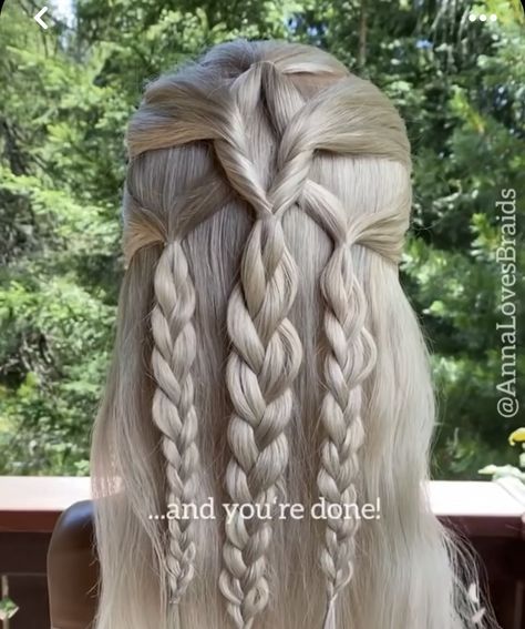 Denarius Targaryen Hair, Fantasy Inspired Hairstyles, House Of Dragon Hairstyles, House Of The Dragon Hair, Norse Hairstyles Women, Got Hairstyles, Braided Hairstyles Viking, Targaryen Braids, Nordic Braids