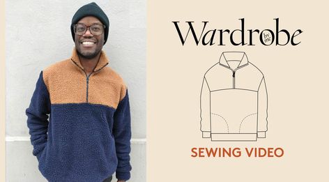 A YouTube Video now supports the Zip Up Sweater sewing pattern. Learn how to sew: Pockets zipper collar See you on YouTube Sweater Sewing Pattern Free, Sew A Sweater, Fleece Sewing Patterns, Half Zip Pullover Outfit, Sew Pockets, Sweater Sewing Pattern, Sweater Sewing, Sewing Corner, Sewing Men