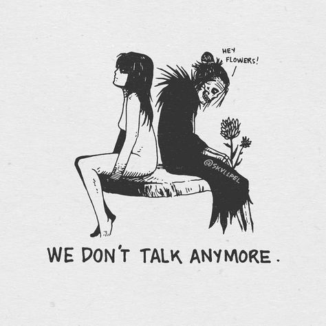 We don't talk anymore like we used to do. . . Check links on my bio. We Don't Talk Anymore, Emo Wallpaper, Long Jokes, Skeleton Art, Skull Artwork, Dark Art Drawings, Desenho Tattoo, Skull Wallpaper, Dope Art