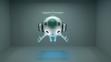 ArtStation - Copter Bot - Flying Robot Flying Robot, Expressing Love, Train Ride, Valentine Day Special, Near Future, Blender 3d, Hard Surface, Train Rides, Cute Cars