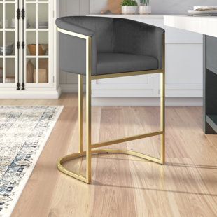 Velvet Stool, Counter Bar, Wayfair Furniture, Meridian Furniture, Counter Bar Stools, Bar Counter, Kitchen Bar Stools, Swivel Bar Stools, Everly Quinn