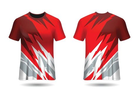 Sports Racing Jersey Design Vector Template School Sports Shirts, Cricket T Shirt Design, Design Racing, Cycling Jersey Design, Racing Jersey, Red And Black Wallpaper, Sports Tshirt Designs, Sport Shirt Design, Poster Design Layout