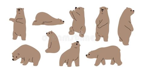 . Polar Bear Icon, Teddy Cartoon, Brown Bear Illustration, Bear Character Design, Polar Bear Drawing, Polar Bear Illustration, Cartoon Character Illustration, Bear Icon, Bear Sketch