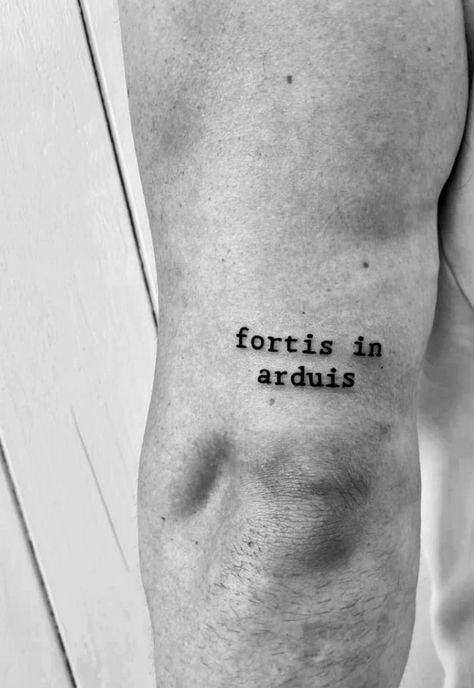 Text Tattoo Arm Men, Quote On Ribs Tattoo Men, Tattoo Ideas For Men Writing, Men Font Tattoo, Word Tattoos On Arm For Men, Arm Word Tattoo Men, Text Tattoo Ideas For Men, Mindset Tattoo Ideas Men, Typography Tattoo Men