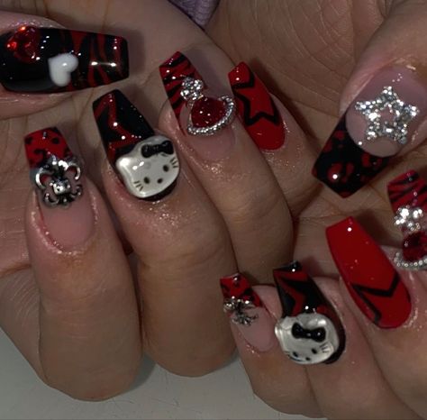 Hippie Nails, Grunge Nails, Really Cute Nails, Prom Nails, Swag Nails, Halloween Nails, Red Nails, Makeup Nails, Nails Inspiration