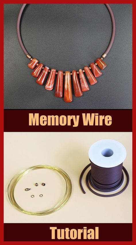 Memory Wire – What exactly is it. Step by step tutorial for beginners. Memory wire is a stiff, steel wire which has a shape of a circle. It may be sized and colored in different ways. This wire suits for making bracelets, chokers and necklaces, it keeps the shape of a circle really well. This wire gives us an opportunity to make fancy jewelry really fast. #Jewelry #Fashion #Accessories #JewelryLovers #JewelryAddict #Style #HandmadeJewelry #JewelryDesign #StatementJewelry #Gemstone Thigh Jewelry, Wire Weaving Tutorial, Wire Tutorials, Wire Wrapping Tutorial, Wire Jewelry Making, Making Bracelets, Jewelry Organizer Diy, Wire Work Jewelry, Jewelry Essentials