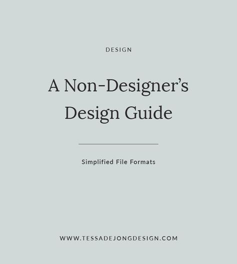 A Non-Designer’s Design Guide is a blog post series I’m developing to help bridge the gap between designer and client. I want to provide a resource business owners can refer back to that simplifies and visually explains terms, processes, file types (and more!) that are used in the graphic design industry. This series will also lay out practical tips and steps to apply what you’ve learned within your own branding and marketing. #GraphicDesign #DesignGuide #FileFormats #TessaDeJongDesign Raster Graphics, Branding And Marketing, Graphic Design Business, Self Promo, Graphic Designer Portfolio, Marketing Collateral, My Hope, Design Principles, S Design