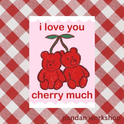 cherry teddy bears card perfect for valentines or anniversary celebrations! The Bell Jar Quotes, Tree Poem, Cute Valentines Card, Diy Valentines Cards, Teddy Bears Valentines, Printable Valentine, Bear Card, Cute Teddy, Valentines Card