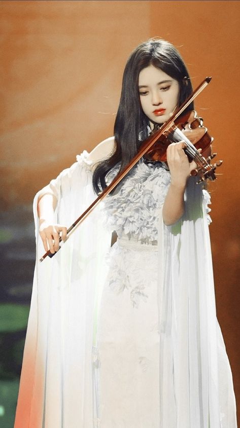 Girl Playing Violin, Dancer Lifestyle, Harps Music, Music Studio Room, Peace Illustration, Ju Jingyi, Self Portrait Poses, Chinese Art Girl, December 8