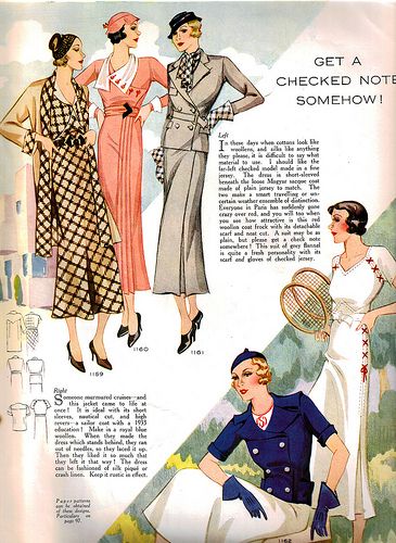 Springtime day wear looks (including a tennis outfit) from May 1933. 1933 Fashion, 1930s Fashion Women, Vintage Fashion 1930s, Madame Gres, 1930 Fashion, Golf Attire Women, Sears Catalog, 30s Fashion, Golf Clothing