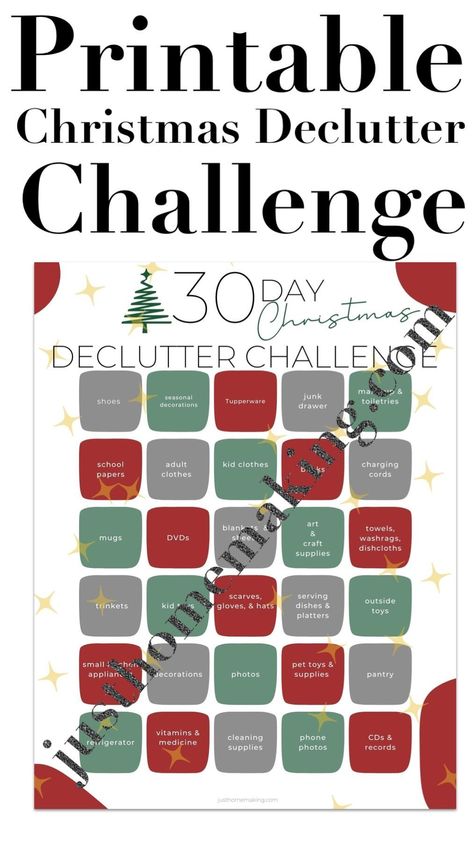 Are you thinking about decluttering before Christmas but aren’t sure where to get started? Check out our decluttering before the holidays challenge below and start the holidays off right with a clutter free home. Declutter Before Christmas, December Declutter Calendar, Declutter Help, Start Decluttering, Declutter Checklist, Enjoy Your Holiday, Declutter Challenge, Diy Cleaning Products Recipes, Bin Labels