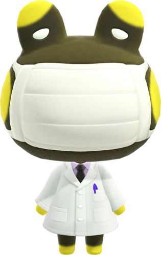 Lazy Frog, Animal Crossing Wiki, Doctor Coat, Black Frog, Monster Mask, Animal Crossing Characters, Animal Crossing Villagers, Dart Frog, Tape Deck