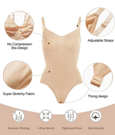 Seamless Shapewear, Compression Bra, Strap Bodysuit, Bodysuit Tops, Body Figure, Shapewear Bodysuit, Bra Types, Cute Swimsuits, Natural Curves