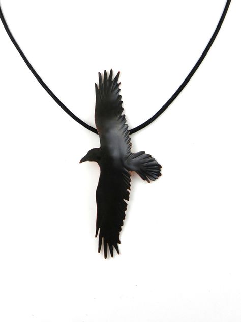 Crow Jewelry, Crow Necklace, Crow Pendant, Raven Jewelry, Raven Necklace, Patina Copper, Clean Gold Jewelry, Crow Art, Goth Jewelry