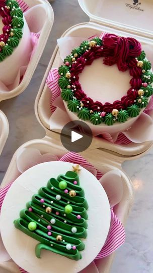 Christmas Bento Cake, Christmas Bento, Bento Cakes, Christmas Inspo, Baking Cupcakes, Christmas Cake, For Today, Christmas Birthday, Birthday Ideas