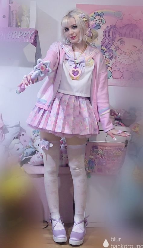 Yamikawaii Fashion, Yumi Kawaii Outfit, Girly Pop Outfit, Kawaii Kei Fashion, Yami Kawaii Clothes, Yumekawa Fashion, Yamikawaii Outfit, Fairykei Outfit, Yami Kawaii Outfit Ideas