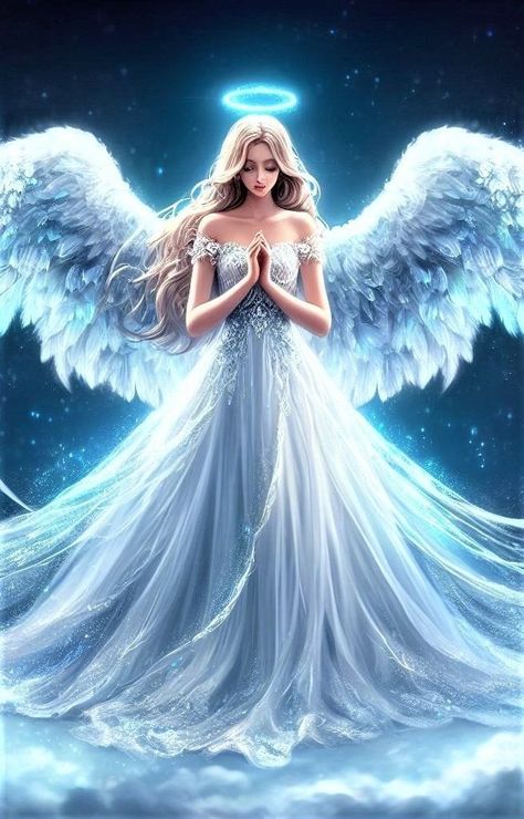 🥀💗🥀 - Send Me An Angel Creaturi Mitice, Angel Wings Art, Princess Makeover, Personaje Fantasy, Anime Show, I Believe In Angels, Magical Powers, Angel Artwork, Heaven Art