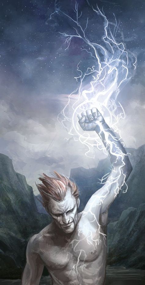 God of thunder - Pesquisa Google God Of Lightning Fantasy Art, Elemental Powers Character Inspiration, Snow Elemental, Lightning Elemental, Lightning Mage, Storm Sorcerer, Sorcerer Dnd, Dnd Sorcerer, Lightning Powers