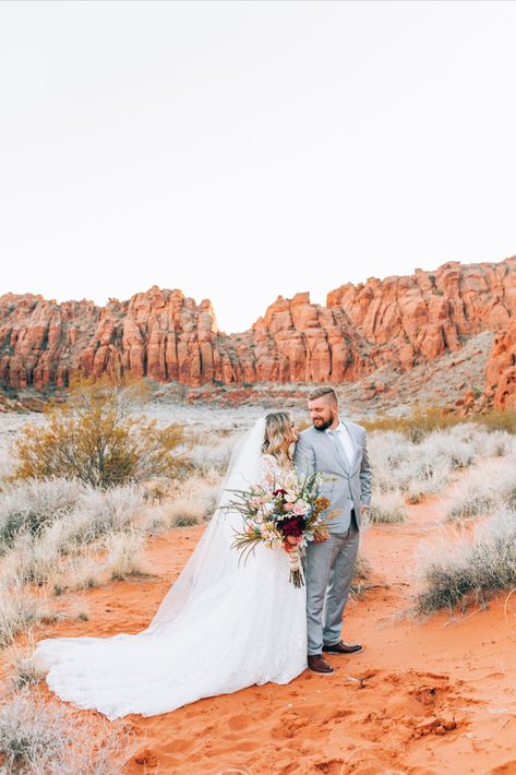 Snow Canyon State Park, Red Rock Bridals, Pritchett Bridal Gown, engagement pose anything, lace top wedding, beaded top wedding, classic wedding curled hair, utah valley bride vendor, st george bridals, st george wedding, 2020 wedding, snow canyon, utah, red rock, utah wedding photographer, St George Wedding, St George Utah Wedding, St George Engagement Photos, Snow Canyon Wedding, Pritchett Bridal, Utah Red Rocks, Wedding Snow, Red Rock Wedding, 2026 Wedding