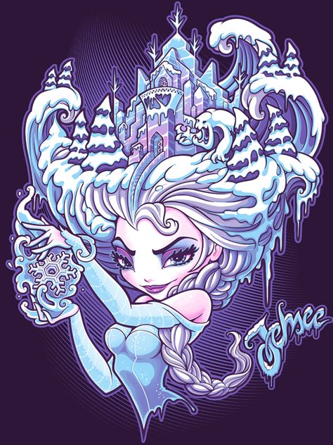 Evvi Art, Dark Disney, Twisted Disney, Disney Elsa, Disney Castle, Snow Queen, Fanarts Anime, Disney And Dreamworks, Disney Pictures