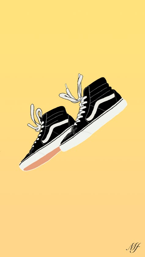 Vans Illustration, Vans Surf, Shoes Drawing, Girl Illustration, Minimalist Wallpaper, The Way Home, Vans Off The Wall, Girls Illustration