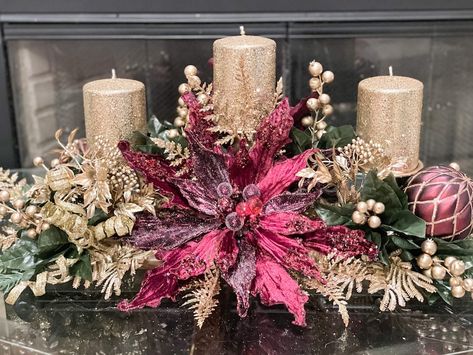 Christmas candle centerpieces