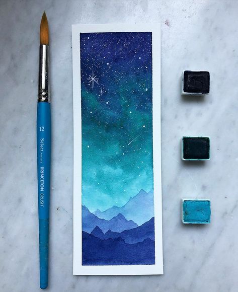 Aquarelle Painting, Watercolor Bookmarks, Diy Watercolor Painting, Watercolour Inspiration, Painting Ideas On Canvas, 수채화 그림, Diy Watercolor, Watercolor Art Lessons, Watercolor Paintings Tutorials