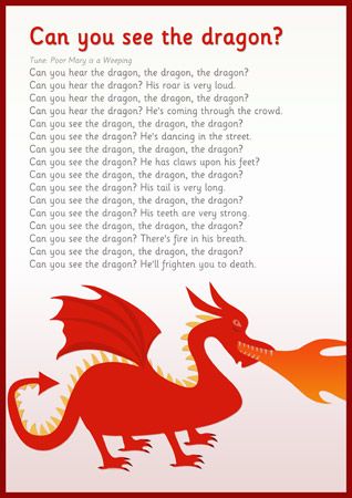 Dragon Poems, Fairy Tales Preschool, Fairy Tale Activities, Chinese New Year Crafts For Kids, New Years Song, Poems For Kids, Chinese New Year Activities, St Georges Day, Songs For Toddlers