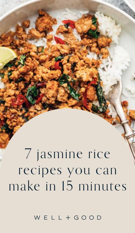 Instant Pot Rice Recipes Jasmine, Recipes With Jasmine Rice Dinners, What To Eat With Jasmine Rice, Rice Jasmine Recipes, Sweet Jasmine Rice, Dinner With Jasmine Rice, Asian Rice Dishes Easy Recipes, Jasmine Rice Chicken Recipes, Recipes For Jasmine Rice